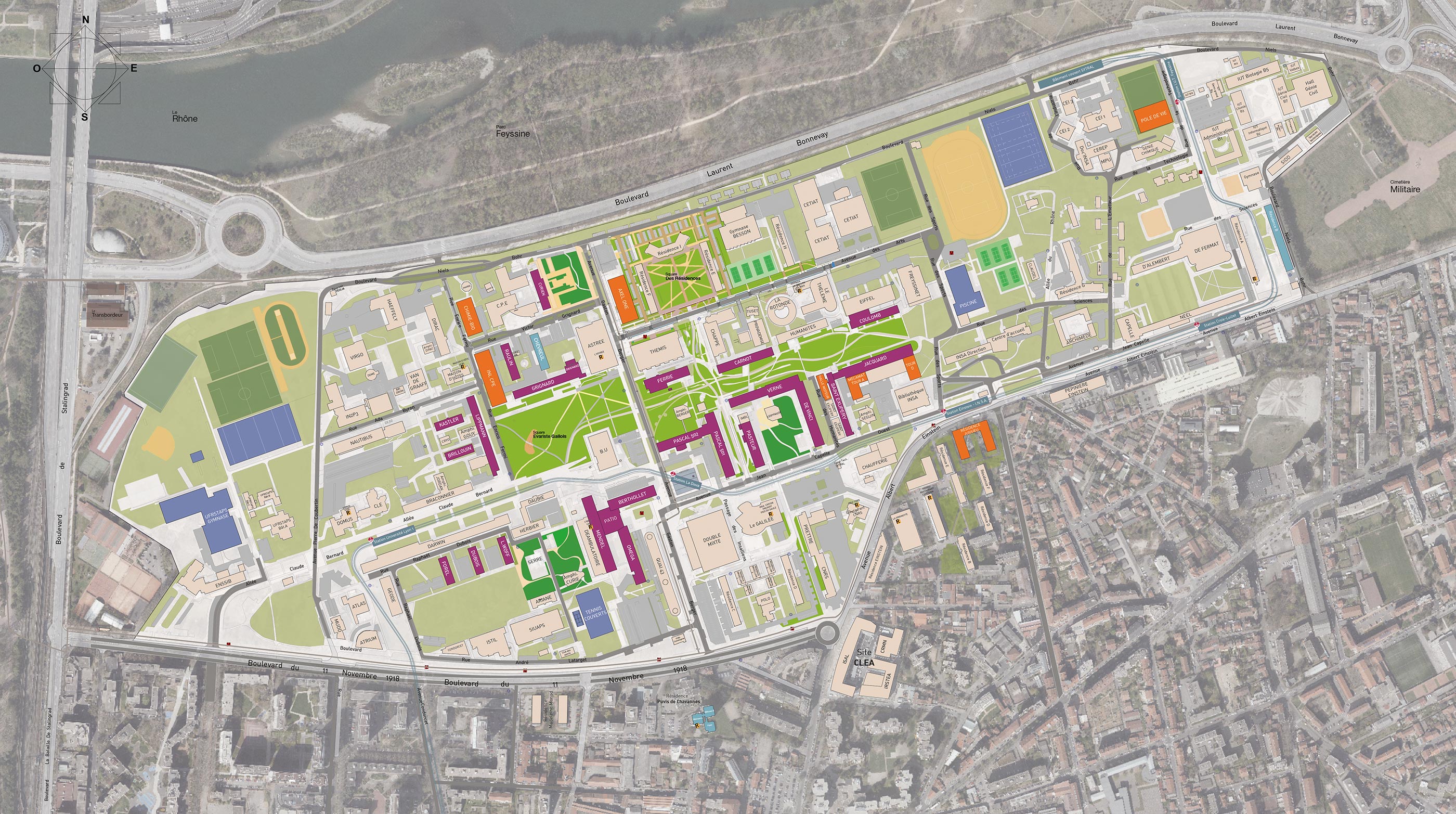 Plan d'urbanisme client Université de Lyon