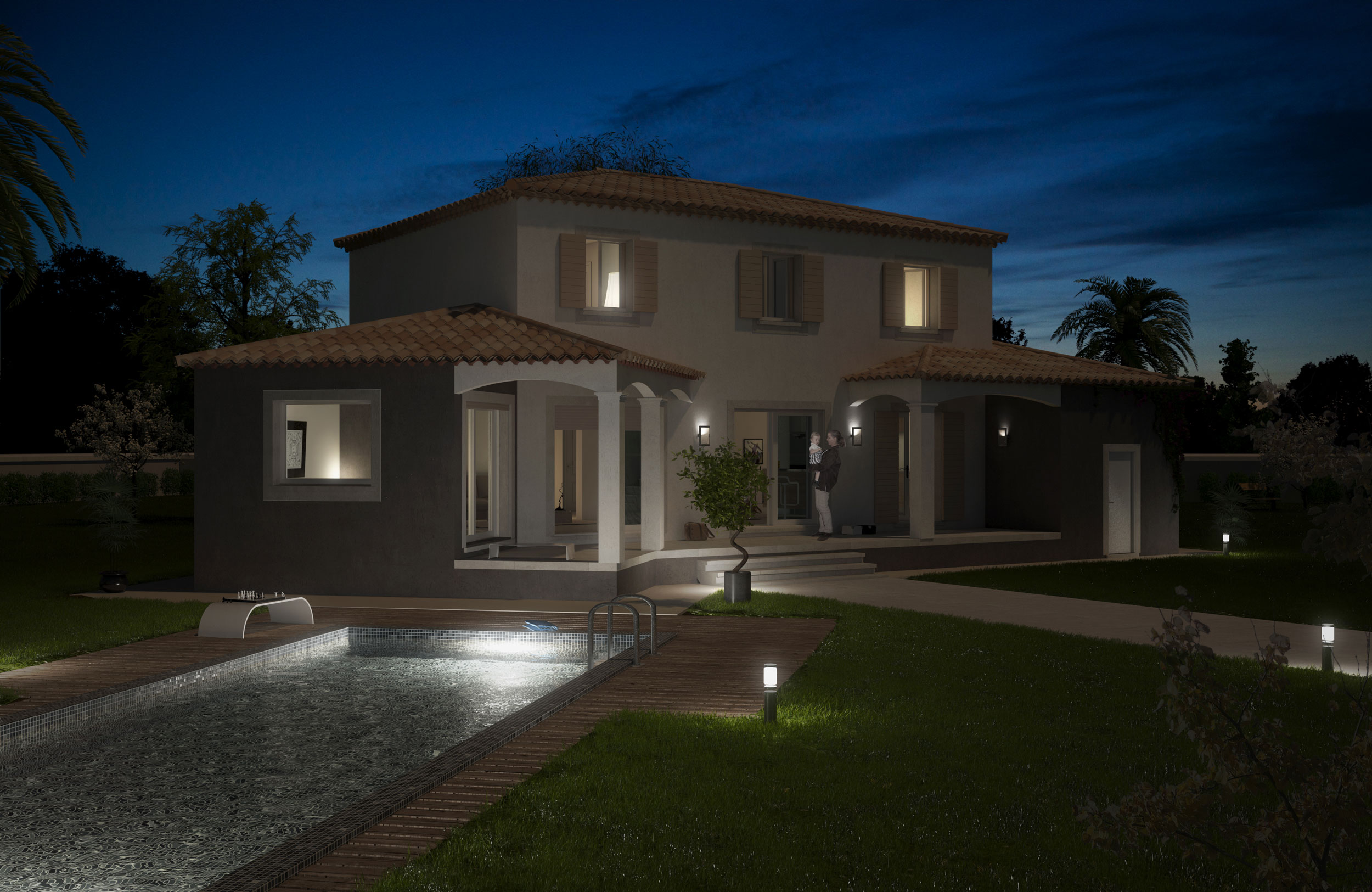 Image 3d promotion immobilière Maison individuelle